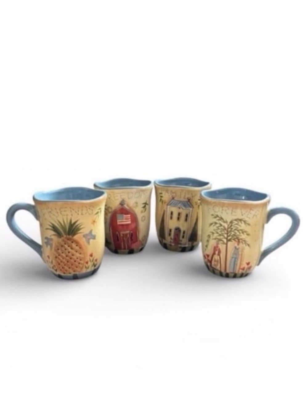 Susan Winget Cracker Barrel Old Country Store Simple Heart Collection Mugs